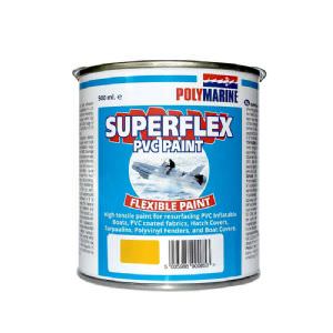 PVC 'Superflex' Flexible Paint - 500ml Tin White (click for enlarged image)